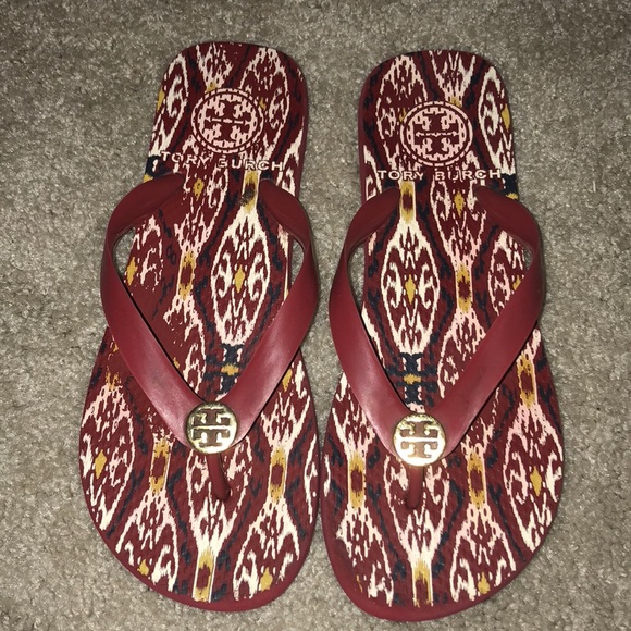 Red Tory Burch flip flops - Picture 2 of 7